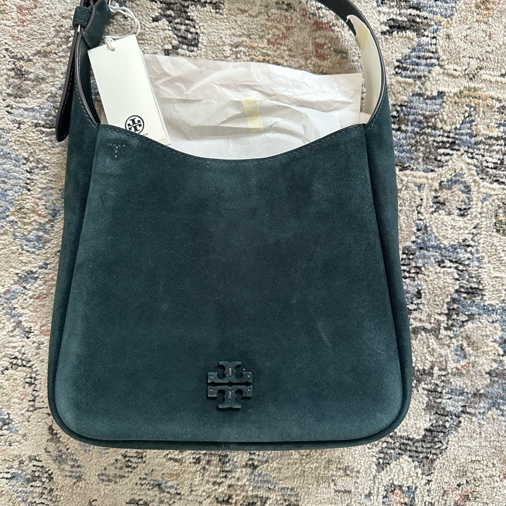 Tory Burch Warm Teal Suede Bag